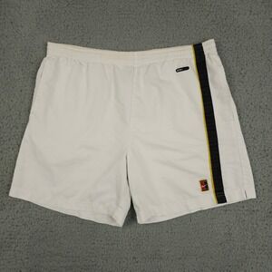 Vintage 90s Nike Shorts Mens Medium White Court Challenge Agassi Tennis FLAW